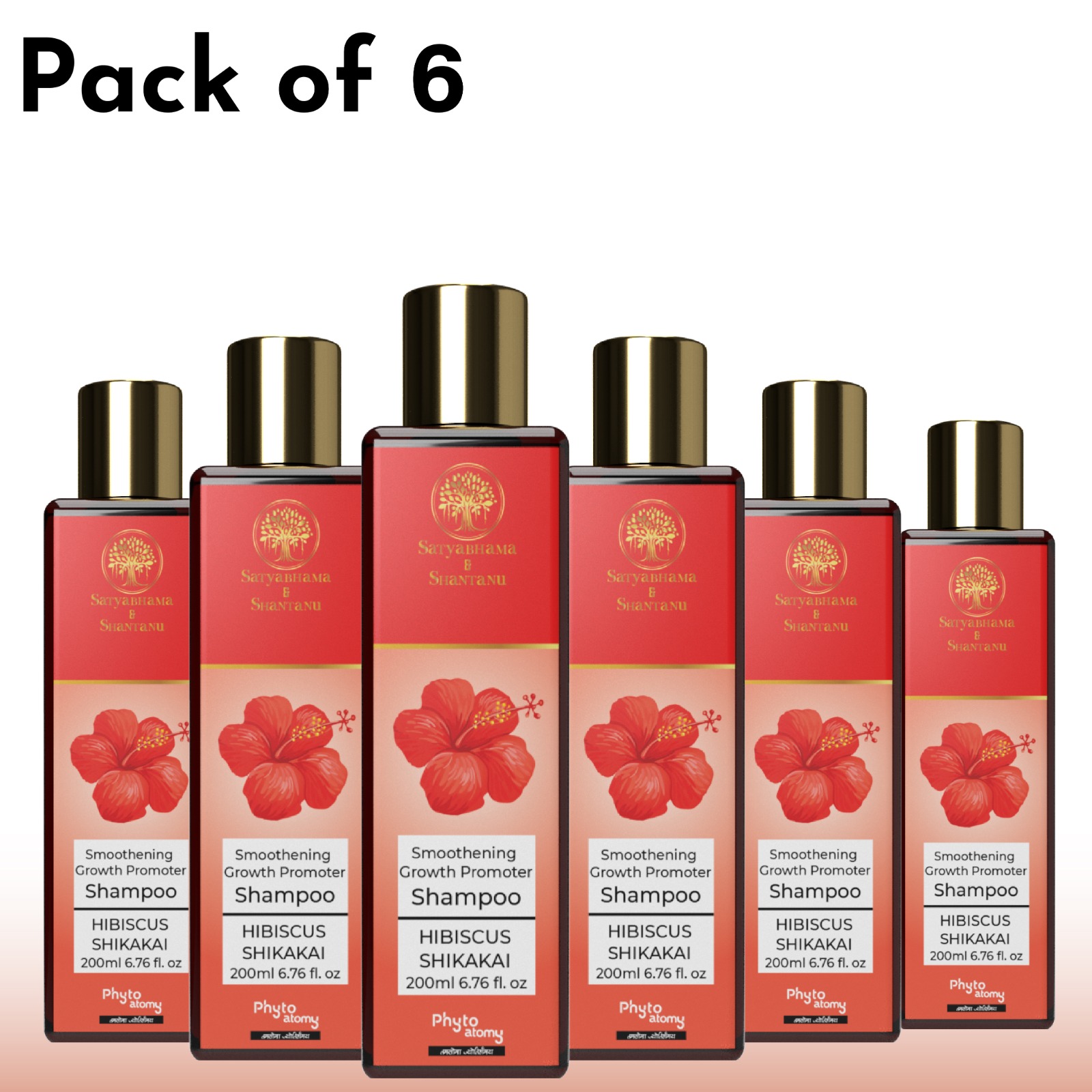 Hibiscus Shikakai Shampoo (200 ml) Pack Of 6